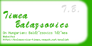 timea balazsovics business card